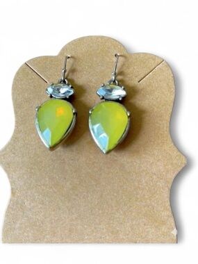 NWOT Yellow Crystal Teardrop Earrings by WA Studios featured